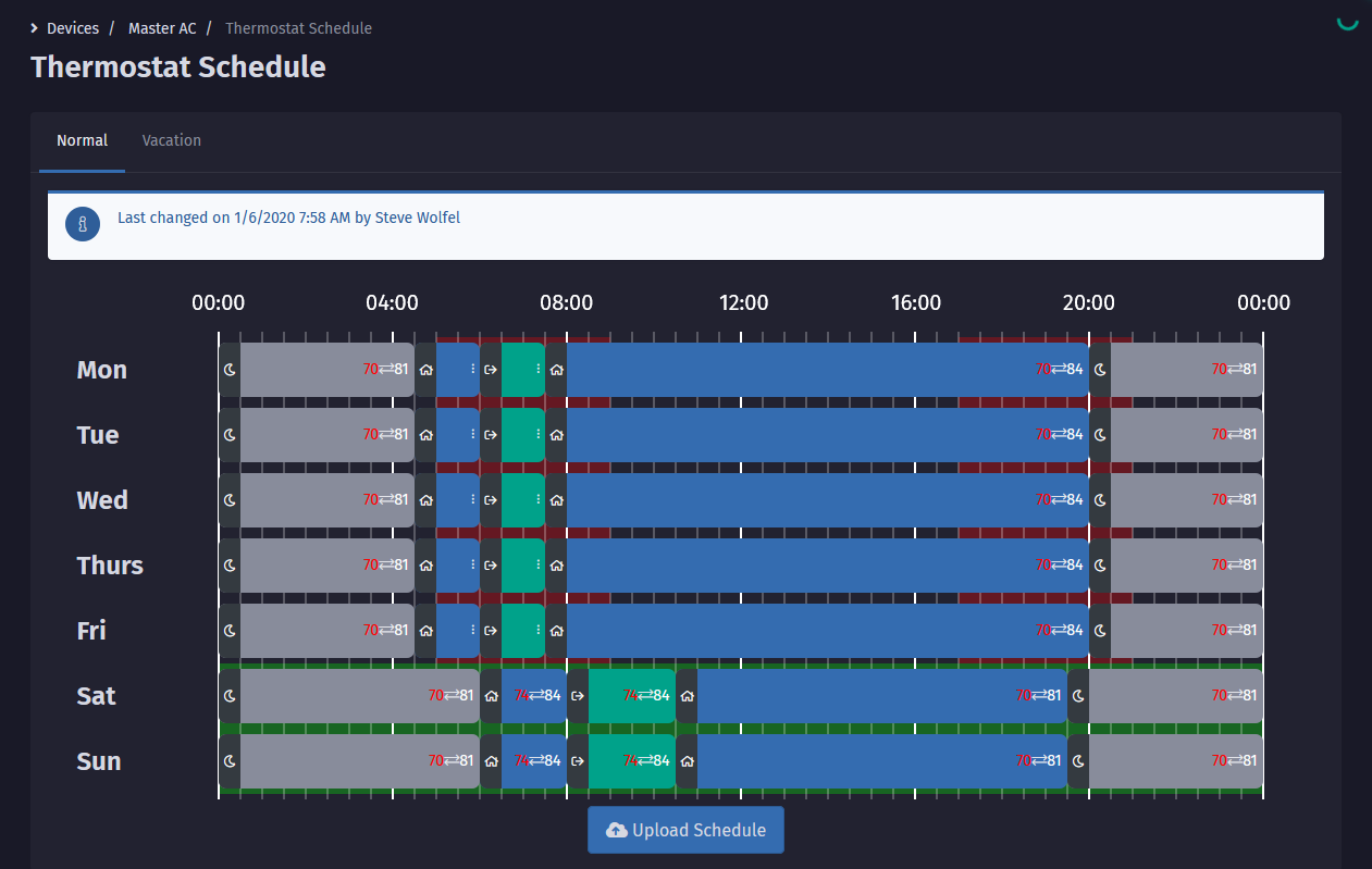 Thermostat Scheduling